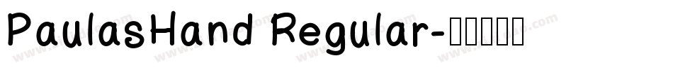 PaulasHand Regular字体转换